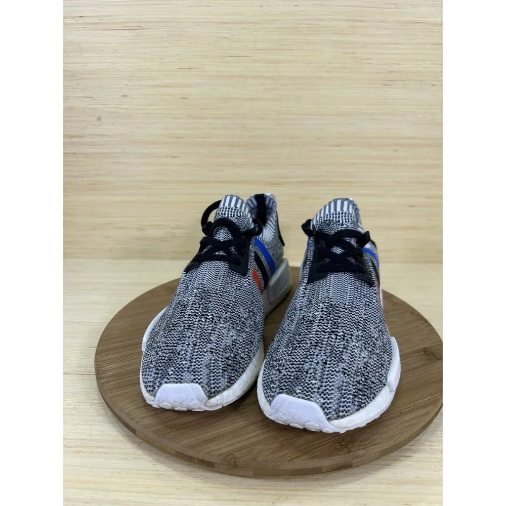 Adidas NMD R1 Primeknit Tri-color White Glitch Camo Athletic Shoes Mens Size 9.5 - Picture 2 of 8